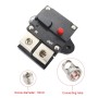 50A Auto Circuit Breaker Car Audio Fuse Holder Power Insurance Automatic Switch(Black)