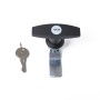 2 PCS Black T Shape Handle Paddle Entry Door Latch & Keys Tool Box Lock for Trailer / Yacht / Truck