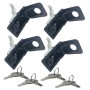 4 PCS Adjustable Black Paddle Entry Door Latch & Keys Tool Box Lock for Trailer / Yacht / Truck