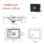 Black Paddle Entry Door Latch & Keys Tool Box for Trailer / Yacht / Truck