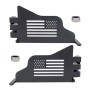 2 PCS XBL058 USA Flag Style Car Side Door Hinge Foot Pedal for Jeep Wrangler JK JKU JL JLU (2007-2020)(Black)