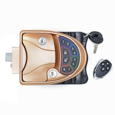 C02 RV Intelligent Remote Control Electronic Password Lock RV Door Lock Modification Accessories(Gold)