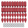 20 PCS Aluminum Alloy Wheel Drive Hub Adaptor Car Wheel Nut Car Parts(Red)