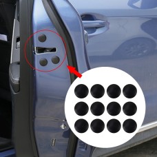 12 PCS Plastic Flat Head Screw Cap Cover Screw Cover Car Decoration Screw Nut Covers(Black)