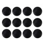 12 PCS Plastic Flat Head Screw Cap Cover Screw Cover Car Decoration Screw Nut Covers(Black)