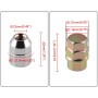 Universal Car M12 x 1.5 Steel Wheel Lock Lug Nut Chrome Locking Nuts 4+1 Set