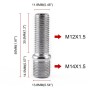 20 PCS 5cm Universal Car Modification Extended Wheels Stud Conversion M14x1.5 to M12x1.5 Screw Adapter LN032 LN033 LN044