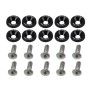 10 PCS Car Modified Screw Gaskets Bodywork Stainless Steel Gasket Bolts, Diameter: 19mm(Black)