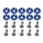 10 PCS Car Modified Screw Gaskets Bodywork Stainless Steel Gasket Bolts, Diameter: 19mm(Blue)