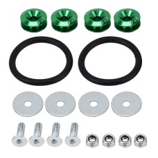 4 PCS Car Modified Screw Gaskets Bodywork Stainless Steel Gasket Bolts, Diameter: 24mm(Green)