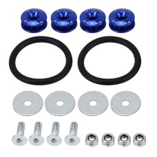 4 PCS Car Modified Screw Gaskets Bodywork Stainless Steel Gasket Bolts, Diameter: 24mm(Blue)