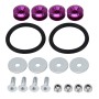 4 PCS Car Modified Screw Gaskets Bodywork Stainless Steel Gasket Bolts, Diameter: 24mm(Purple)