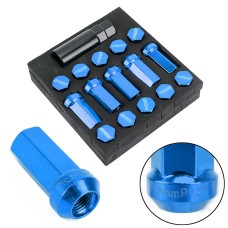 Aluminum Alloy Car Wheel Drive Hub Adaptor Hyper Steel Wheel Nut(Blue)