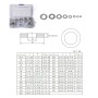 72 PCS Round Shape Stainless Steel Flat Washer Assorted Kit M4-M16 for Car / Boat / Home Appliance