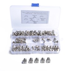 50 Sets M5 Square Hole Hardware Cage Nuts & Mounting Screws Washers for Server Rack and Cabinet (M5 x 16mm)