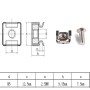 50 Установки M5 квадратных отверстий Аппаратные гайки клетки и монтажные винты шайбы для серверной стойки и шкафа (M5 x 16mm)