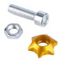 XH-AN071 10 PCS Car Modified Universal Screws Washer Spacer Ring (Gold)