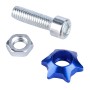 XH-AN071 10 PCS Car Modified Universal Screws Washer Spacer Ring (Blue)