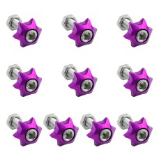 XH-AN071 10 PCS Car Modified Universal Screws Washer Spacer Ring (Purple)