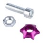 XH-AN071 10 PCS Car Modified Universal Screws Washer Spacer Ring (Purple)