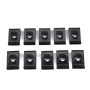 120 PCS Black U Nut Kit Spire Clips No.14 Zinc Speed Fasteners Lug Nuts