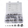 100 PCS Car 304 Stainless Steel Flange Lock Nuts Nylon Insert Locknut Kit M3-M12