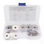 40 PCS Round Shape Stainless Steel Flat Washer Assorted Kit for Car / Boat / Home Appliance