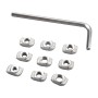 A5552 100 PCS European Standard T-shape Slide Nut with Wrench