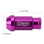 20 PCS  D1 Spec P1.5 Racing Wheel Nut, Length: 50mm(Purple)