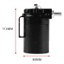 Universal Racing Aluminum Oil Catch Can Oil Filter Tank Breather Tank, Capacity: 300ML(Black Blue)