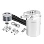 Universal Racing Aluminum Oil Catch Can Oil Filter Tank Breather Tank, Capacity: 300ML(Silver)