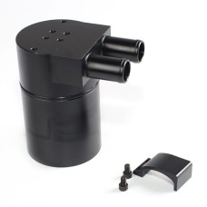 Car Compact Baffled Oil Catch Can 2-Port Waste Oil Recovery Tank for BMW, Random Color Delivery