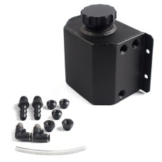 Universal Car Compact Baffled Oil Catch Can Waste Oil Recovery Tank, Capacity: 1L (Black)