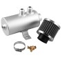 Универсальный гоночный алюминиевый масло банки 2 x An10 Twin Port Breater Filter Tank, емкость: 0,75 л (серебро)