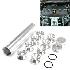 8 PCS 5/8-24 inch Car Fuel Filter Cap Interior Accessories Automobiles Fuel Filters for Napa 4003 WIX 24003(Silver)