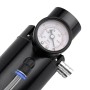 Car Universal Round Oil Breathable Catch Can with Vacuum Pressure Gauge (Black)