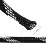 100m Car Nylon Weave Audio Cable Protective Cover(Black)