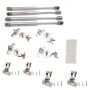 4 Sets Hydraulic Shocks Hinge Gas Strut Gas Spring Lid Support for RV / Trailer(Silver)