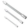 3 PCS/Set 1/4-3/8-1/2 Sleeve Extension Bendable Universal Joint Rod, Color: Silver