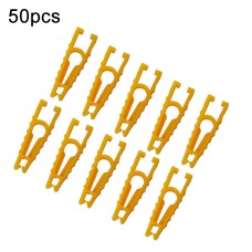 50pcs Car Fuse Cartridge Puller Tweezers(Yellow)