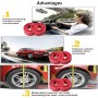 2 PCS Car Auto D Type Shock Absorber Spring Bumper Power Cushion Buffer, Spring Spacing: 22mm, Colloid Height: 43mm(Red)