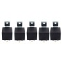 5 Pairs 12V Car Relay with Plum-shaped Waterproof Flame-retardant Socket