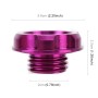 Car Modified Stainless Steel Oil Cap Engine Tank Cover for Honda, Size: 5.6 x 3.2cm(Purple)