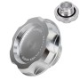 Car Modified Stainless Steel Oil Cap Engine Tank Cover for Honda, Size: 5.6 x 3.2cm(Silver)