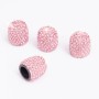 Car Crystal Tire Valve Cap Gas Cap Mouthpiece Cover (Pink)