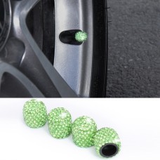 Car Crystal Tire Valve Cap Gas Cap Mouthpiece Cover (Green)