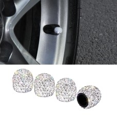 Car Crystal Tire Valve Cap Gas Cap Mouthpiece Cover (White)