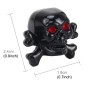 4 PCS Universal Skull Shape Gas Cap Mouthpiece Cover Gas Cap Tire Cap Car Motor Bicycle Tire Valve Caps(Black)