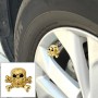 4 шт. Универсальная форма черепа газообразной крышка для крышки газовой крышка шины автомобильная моторная велосипедная шины крышки (золото)