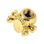 4 PCS Universal Skull Shape Gas Cap Mouthpiece Cover Gas Cap Tire Cap Car Motor Bicycle Tire Valve Caps(Gold)